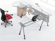 Glass Executive Desk CG-BLBT-08